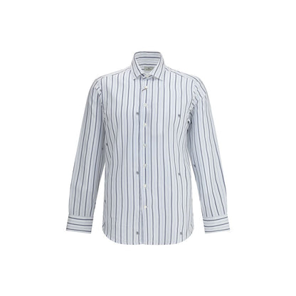 Etro White Cotton Pattern Shirt
