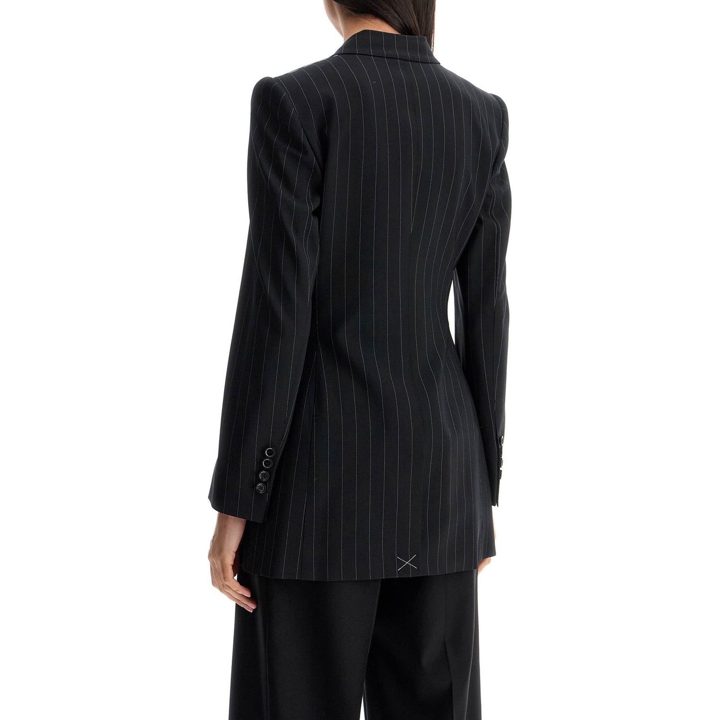 Dolce & Gabbana double-breasted stretch wool pinstripe fabric Jackets Dolce & Gabbana