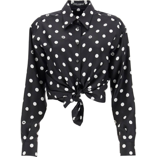 Dolce & Gabbana silk polka dot print blouse Topwear Dolce & Gabbana