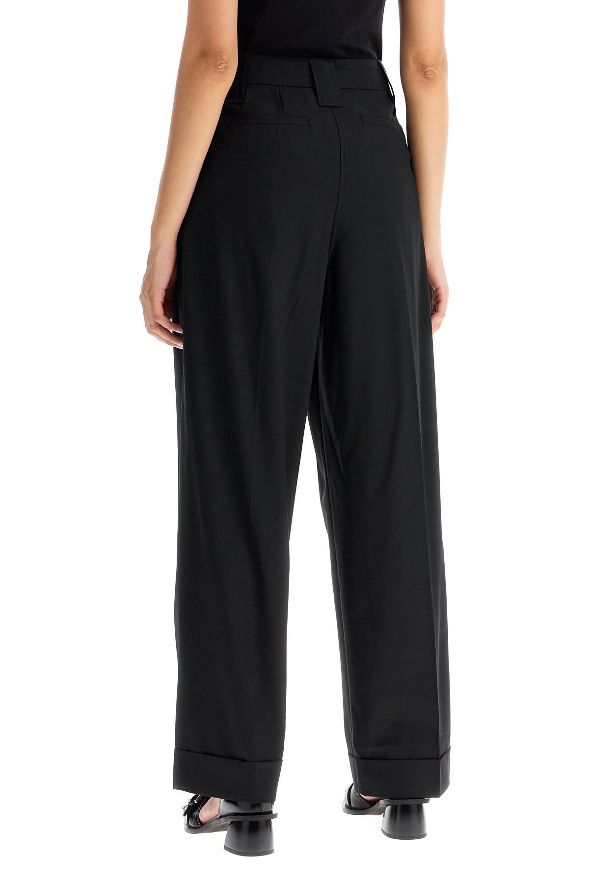 Ganni double pleat fluid trousers Trousers Ganni