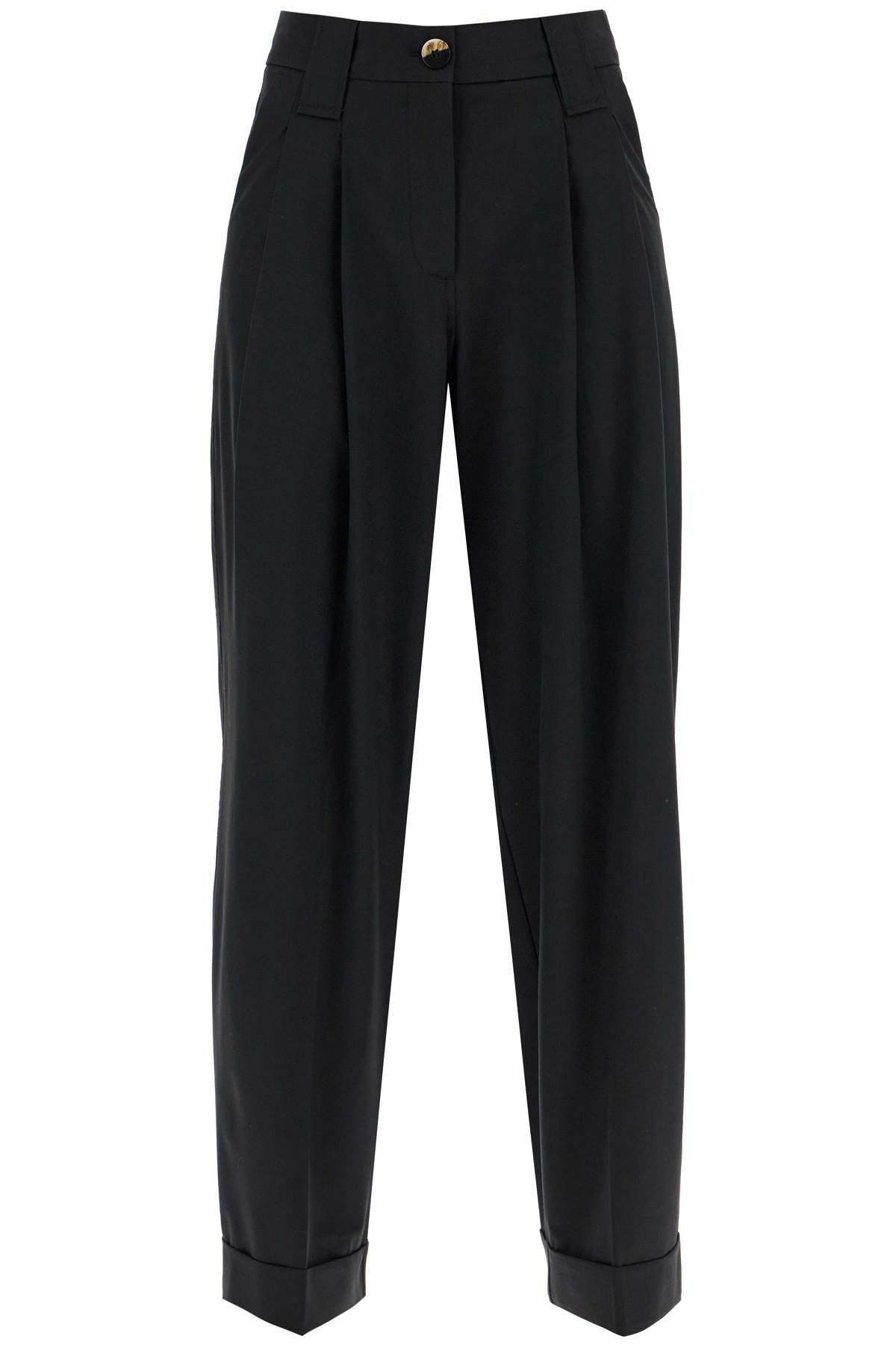 Ganni double pleat fluid trousers Trousers Ganni