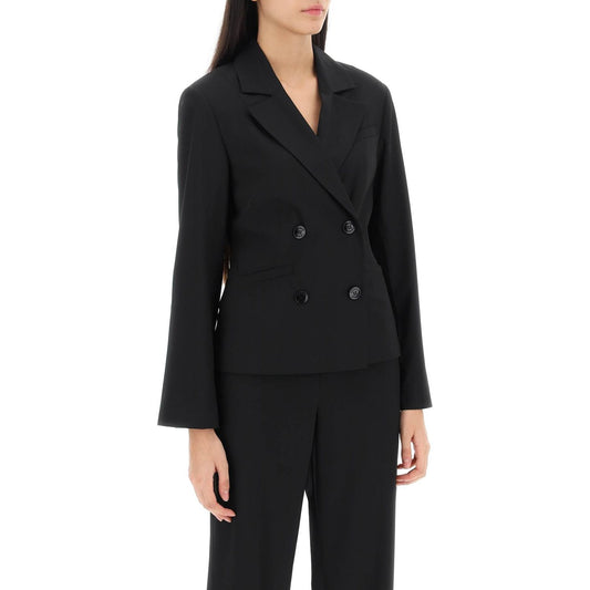 Ganni shaped double-breasted jacket