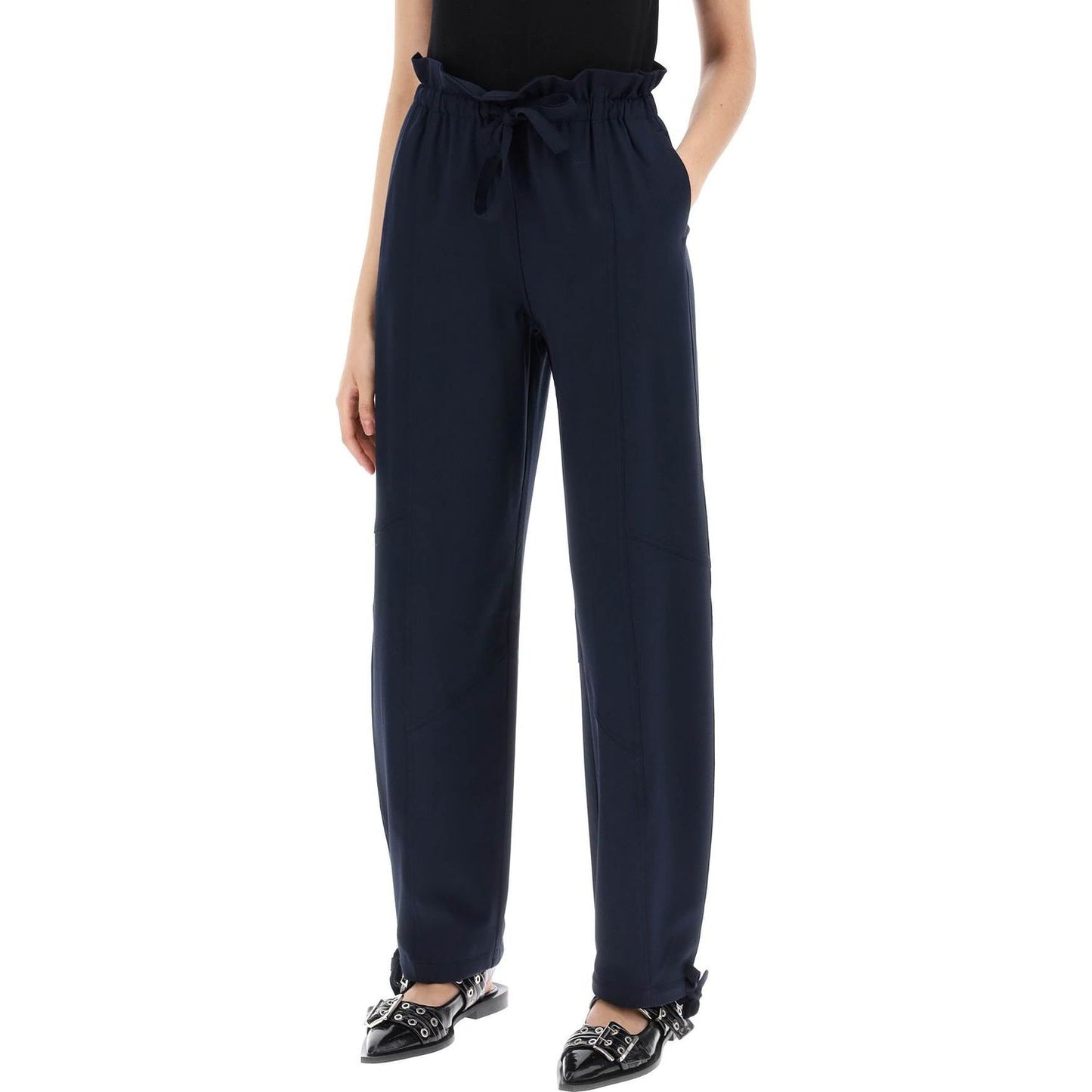 Ganni "flounced high-waisted Trousers Ganni