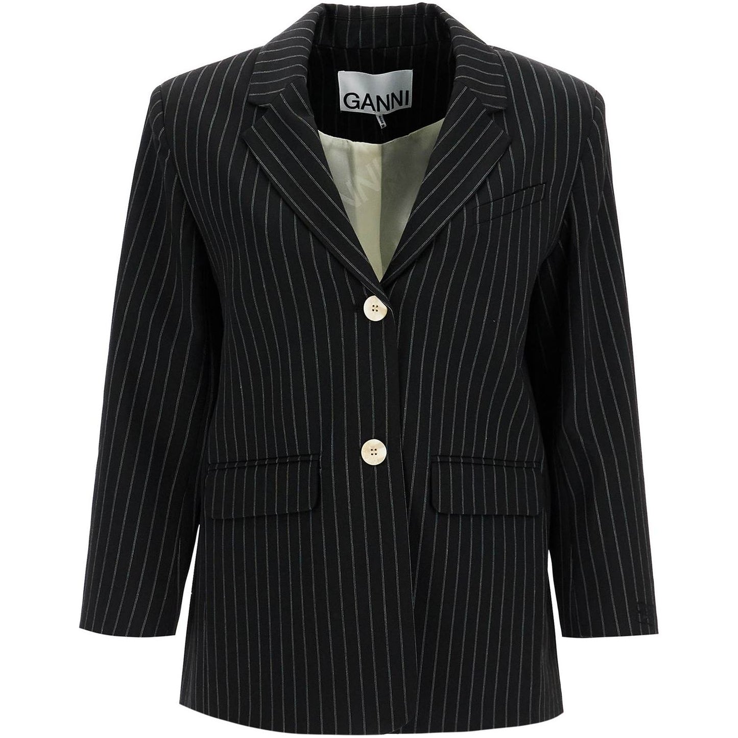 Ganni striped boxy blazer Jackets Ganni