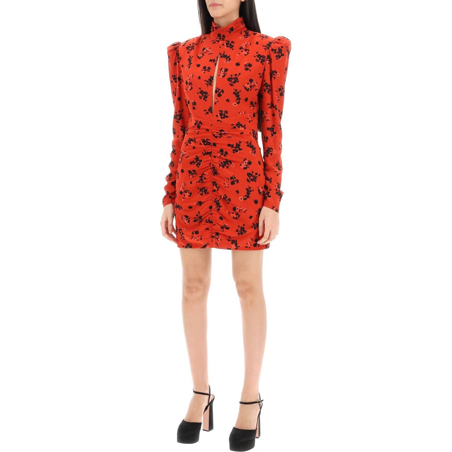 Alessandra Rich high-neck floral mini dress Dresses Alessandra Rich