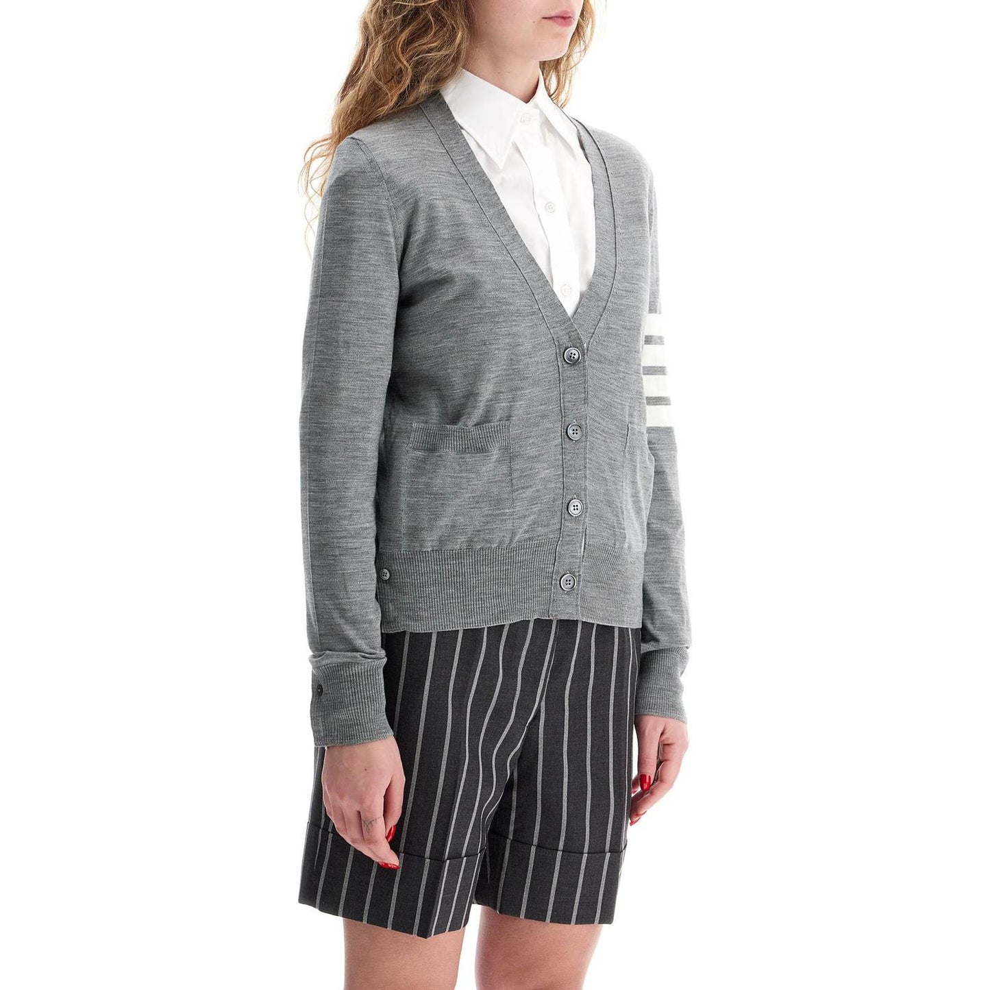 Thom Browne 4-bar merino wool cardigan Knitwear Thom Browne