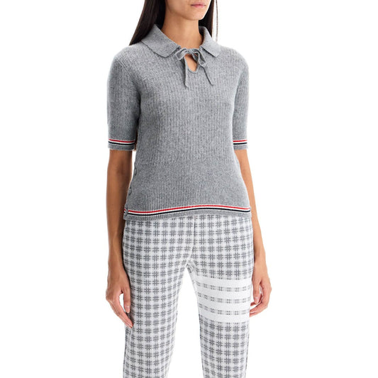 Thom Browne short-sleeved merino wool polo Knitwear Thom Browne