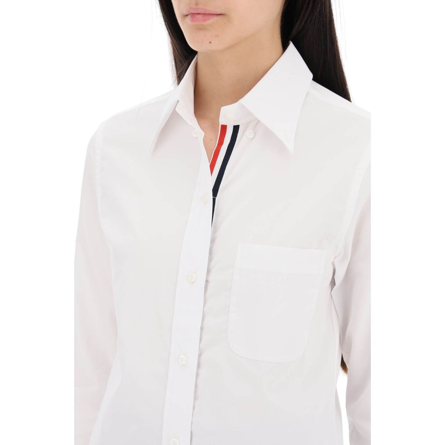 Thom Browne fitted shirt in poplin Topwear Thom Browne