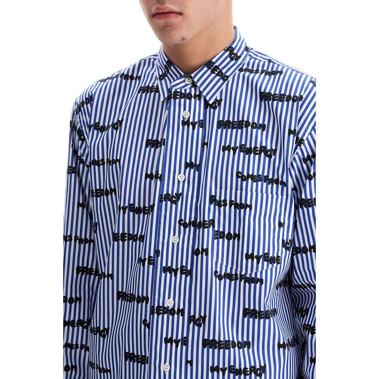 Comme Des Garcons Shirt striped printed shirt Shirts Comme Des Garcons Shirt