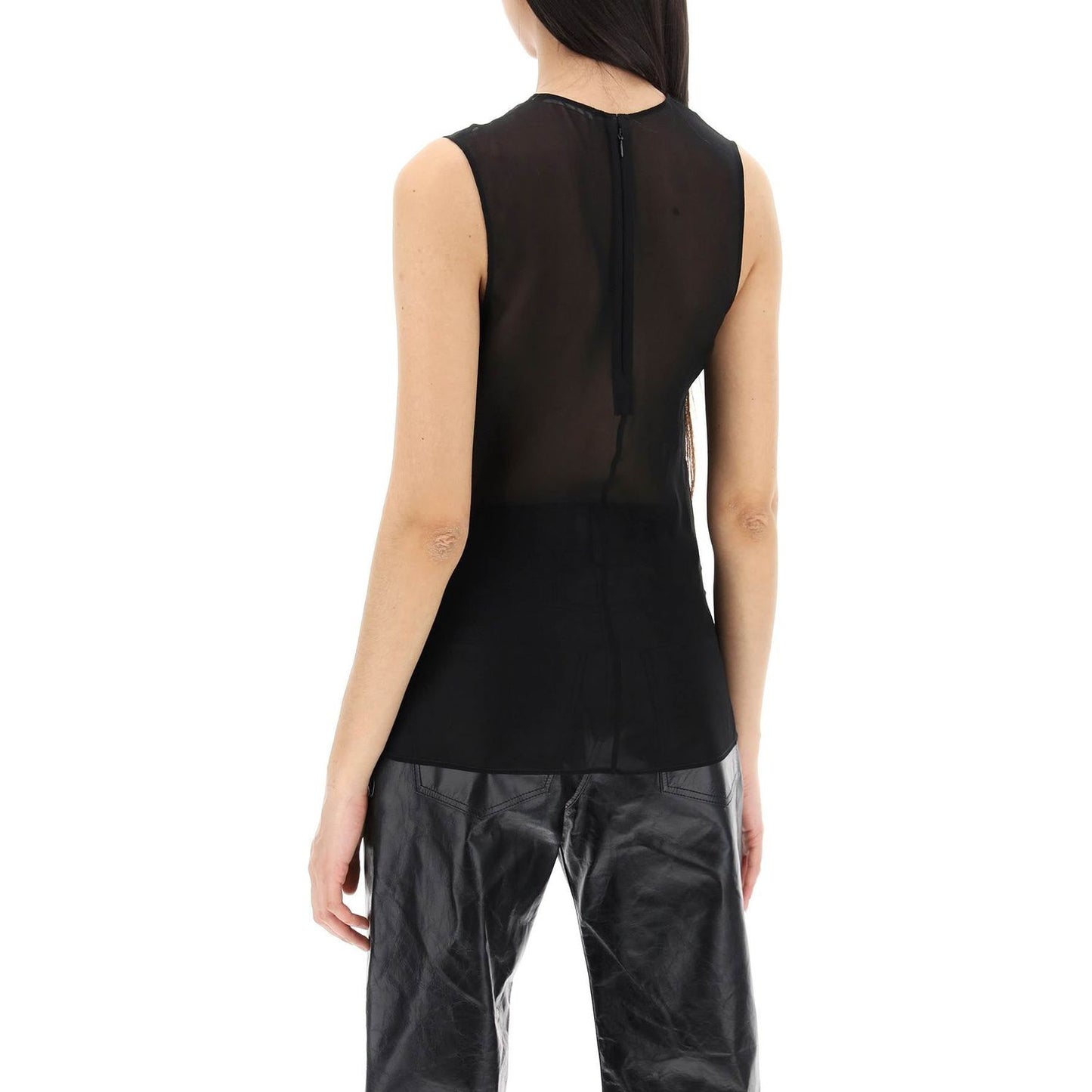 Ami Alexandre Matiussi sleeveless silk top in Topwear Ami Alexandre Matiussi