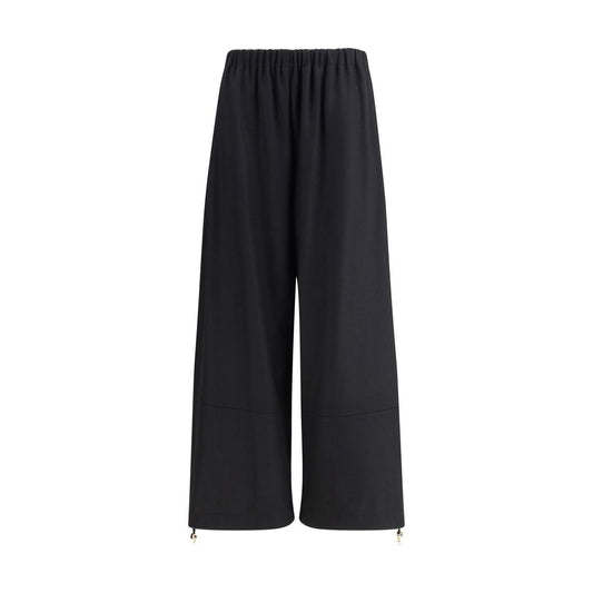 Fabiana Filippi Black Fleece Wool Casual Pants Fabiana Filippi