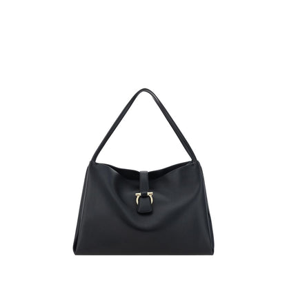 Ferragamo Black Calf Leather Bos Taurus Handbag Ferragamo