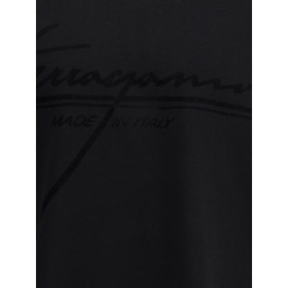 Ferragamo Black Cotton T-Shirt Ferragamo