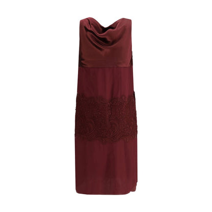 Ferragamo Bordeaux Silk Cocktail Dress Ferragamo