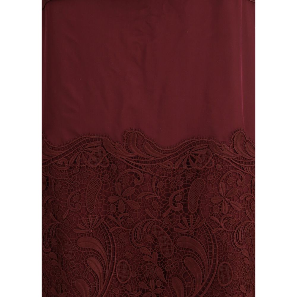Ferragamo Bordeaux Silk Cocktail Dress Ferragamo