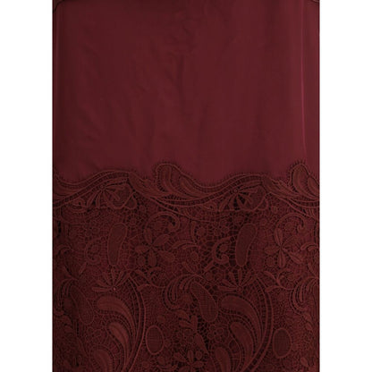 Ferragamo Bordeaux Silk Cocktail Dress Ferragamo
