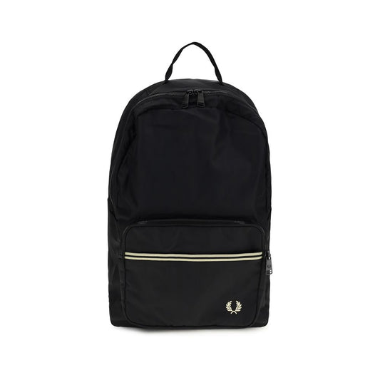 Fred Perry Black Nylon Backpack 1728,72470364320,Backpacks - Bags,Bags,Black,Fred Perry,Men,New with tags