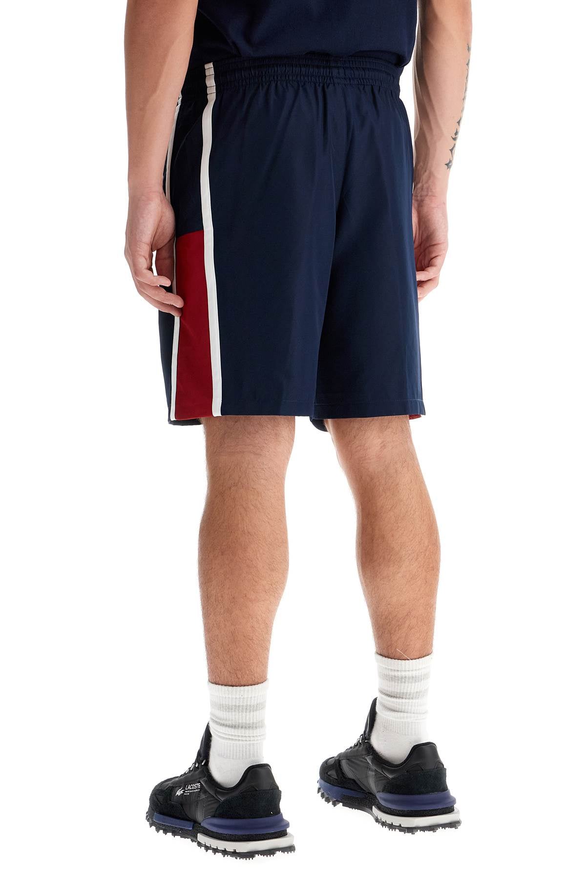 Lacoste sporty color block bermuda shorts