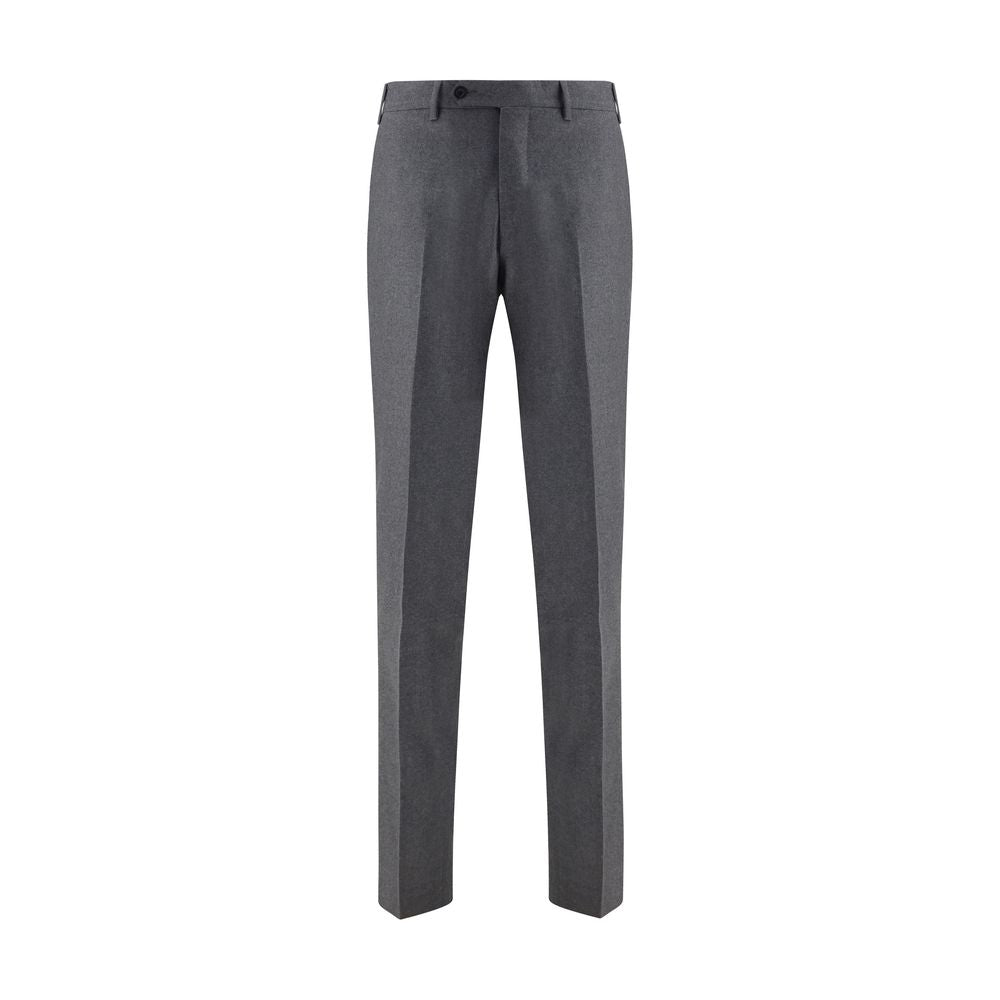 Germano Gray Fleece Wool Dress Pants Germano