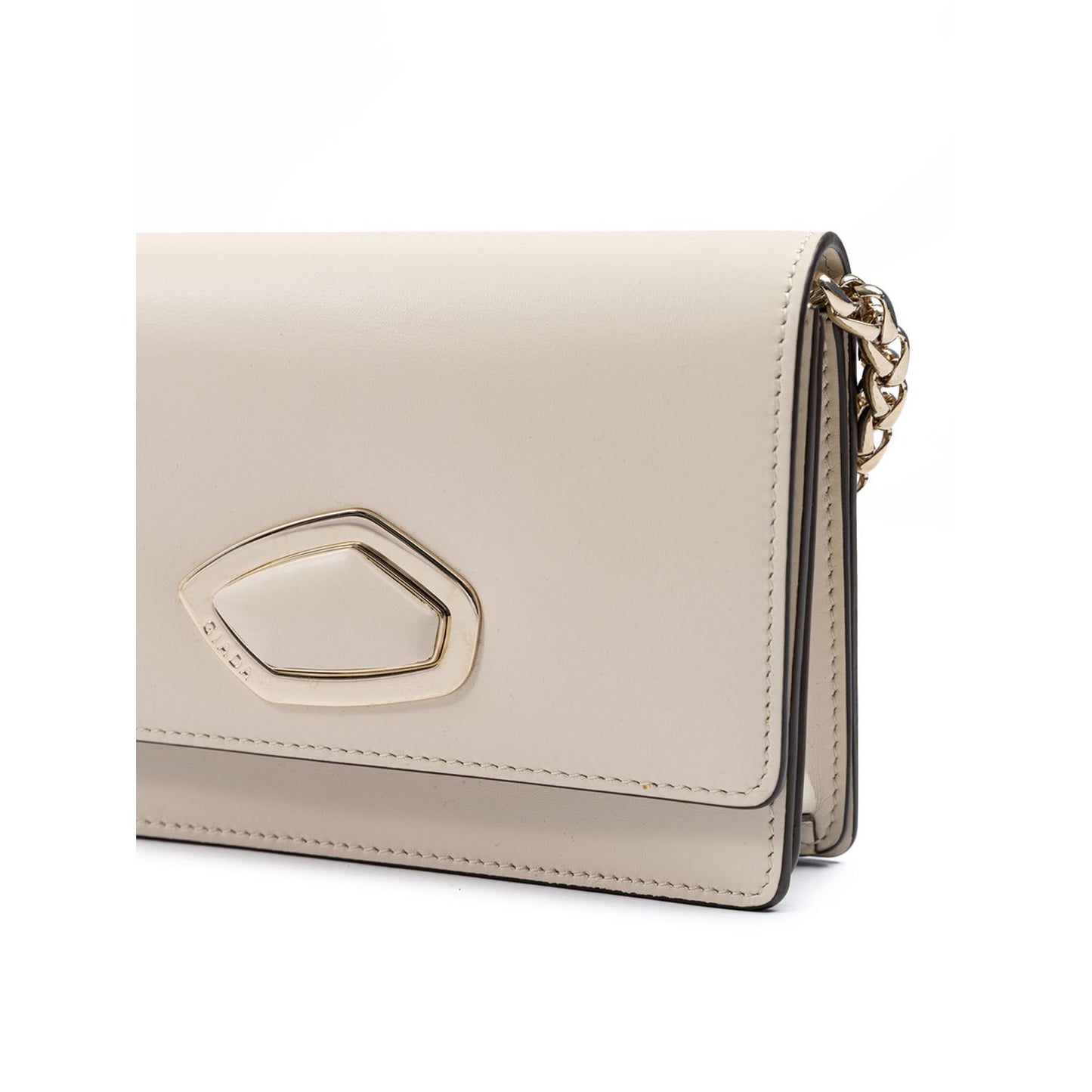 Giada Beige Leather Clutch Bag Giada