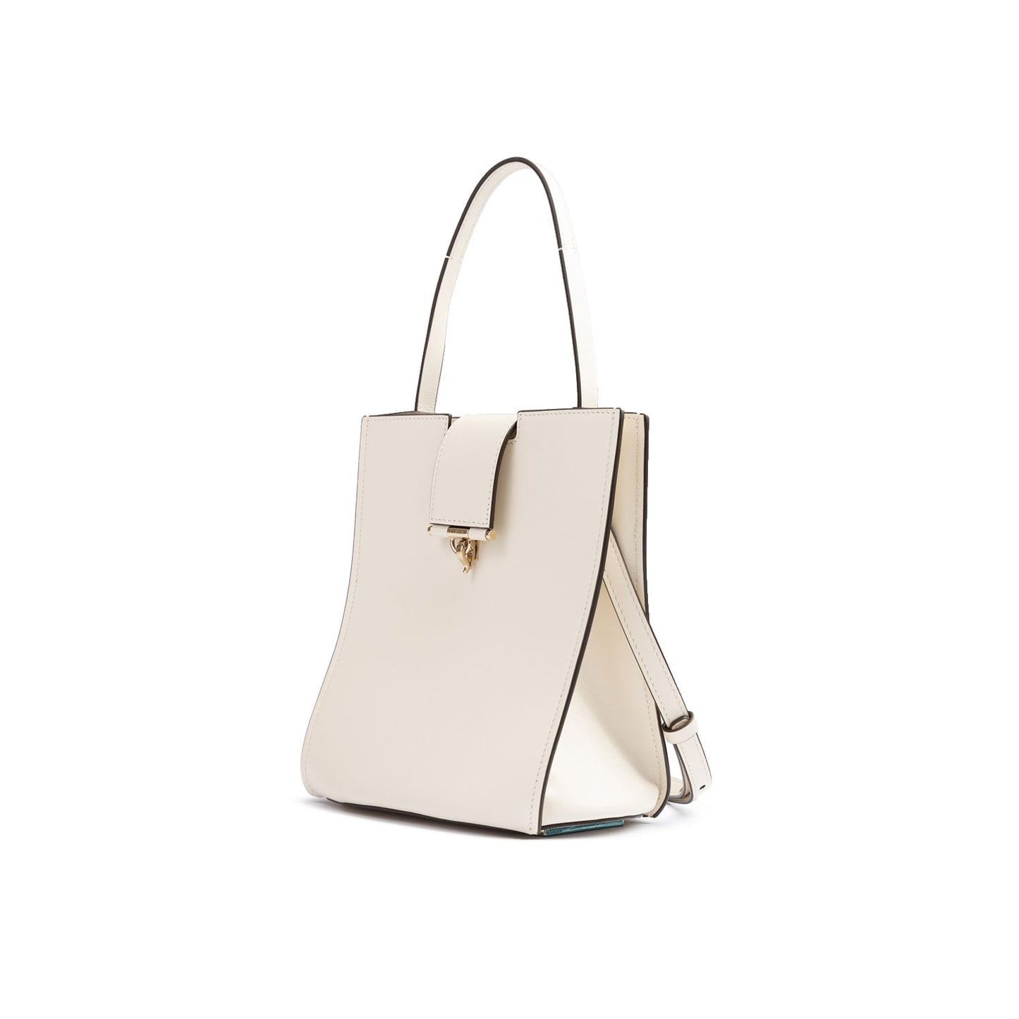Giada White Leather Shoulder Bag Giada