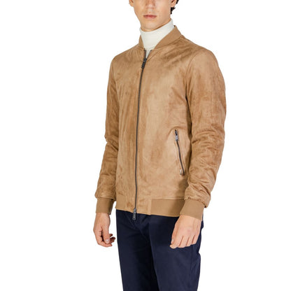 Gianni Lupo Beige Polyester Bomber