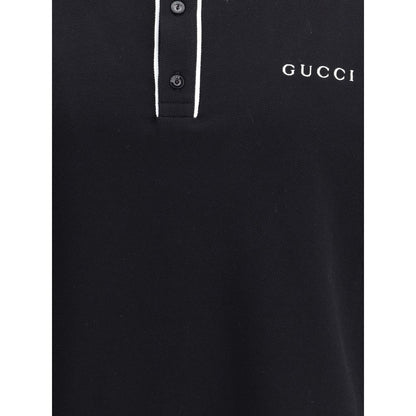 Gucci Black Cotton Polo Shirt Gucci
