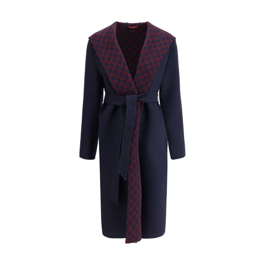 Gucci Blue Wool Coat Gucci