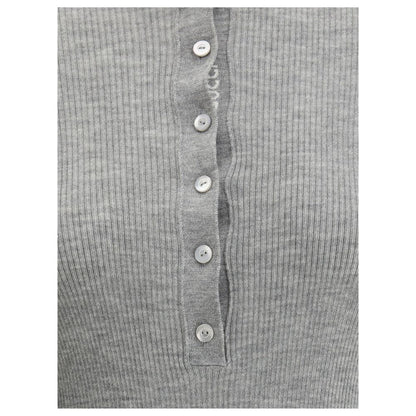 Gucci Gray Cashmere Top
