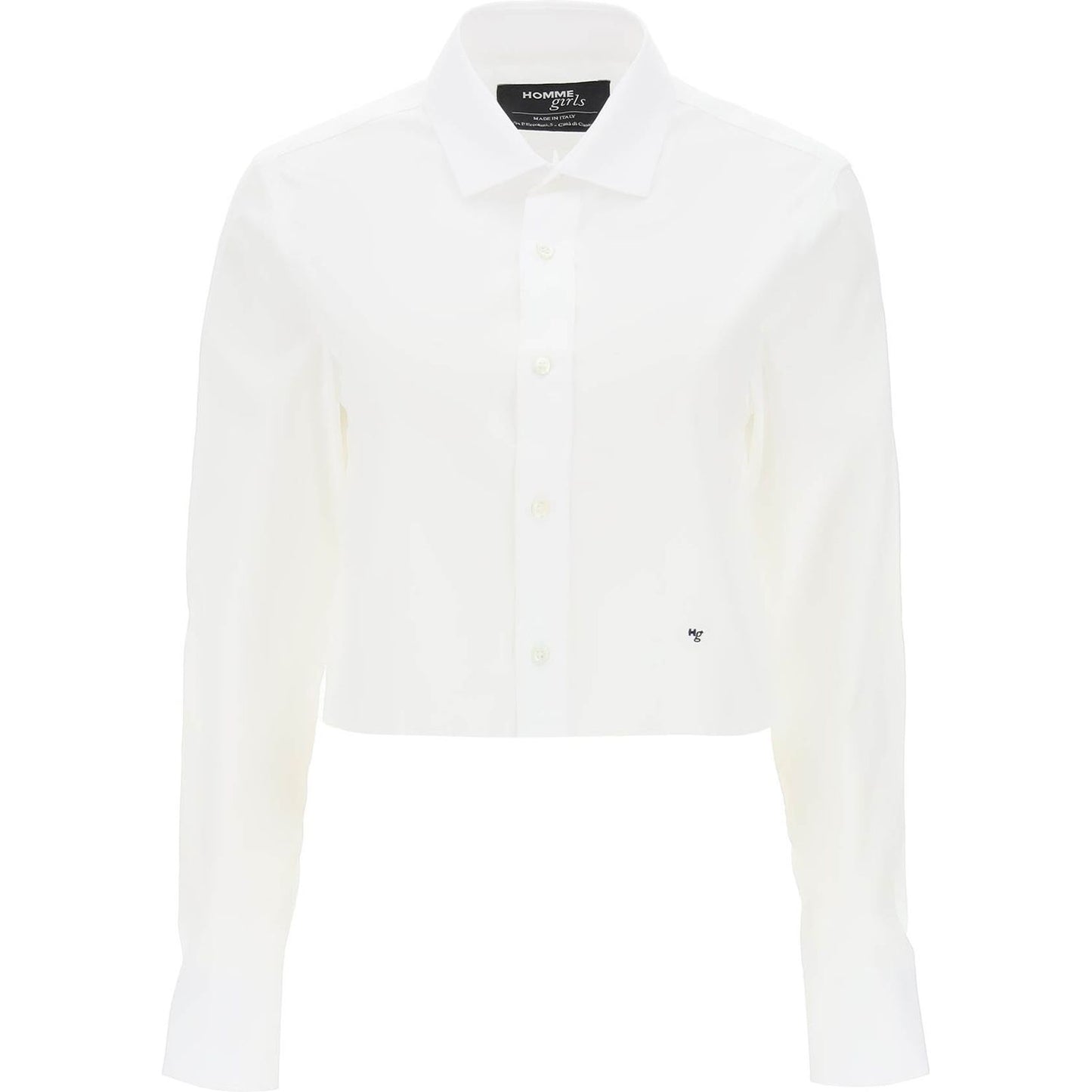 Homme Girls cotton twill cropped shirt Topwear Homme Girls