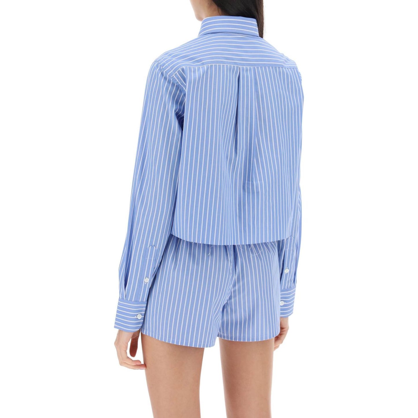 Homme Girls cropped striped poplin shirt Topwear Homme Girls