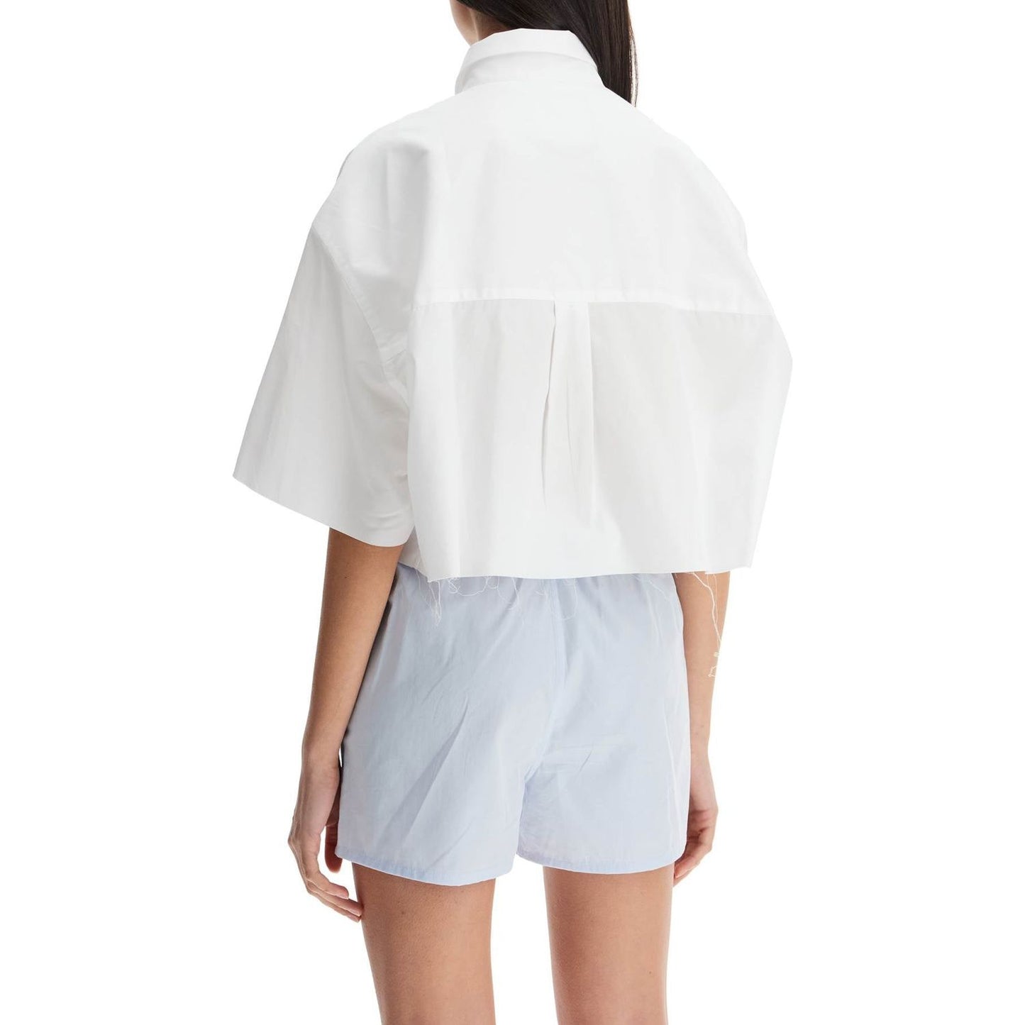 Homme Girls white oversized cotton shirt