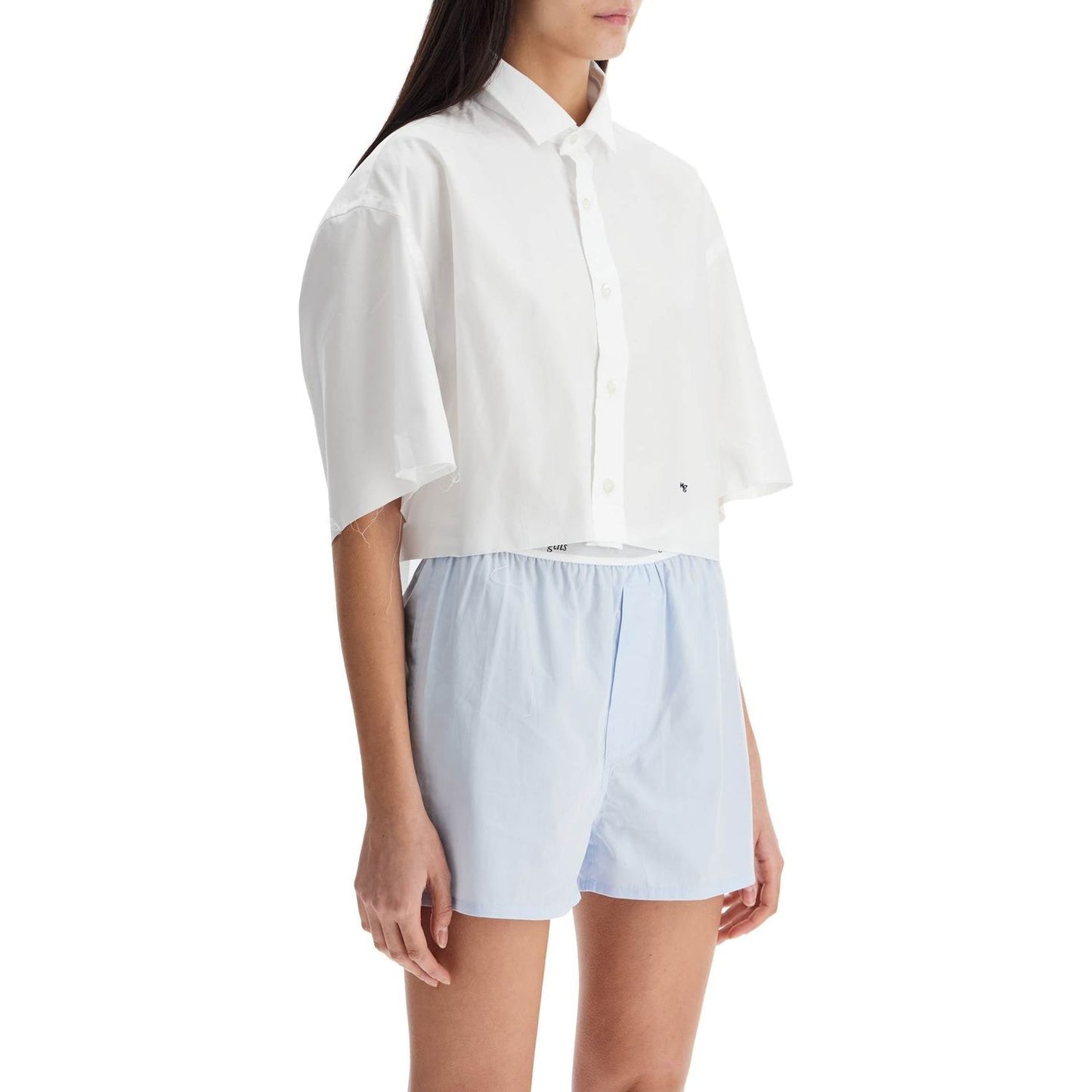 Homme Girls white oversized cotton shirt