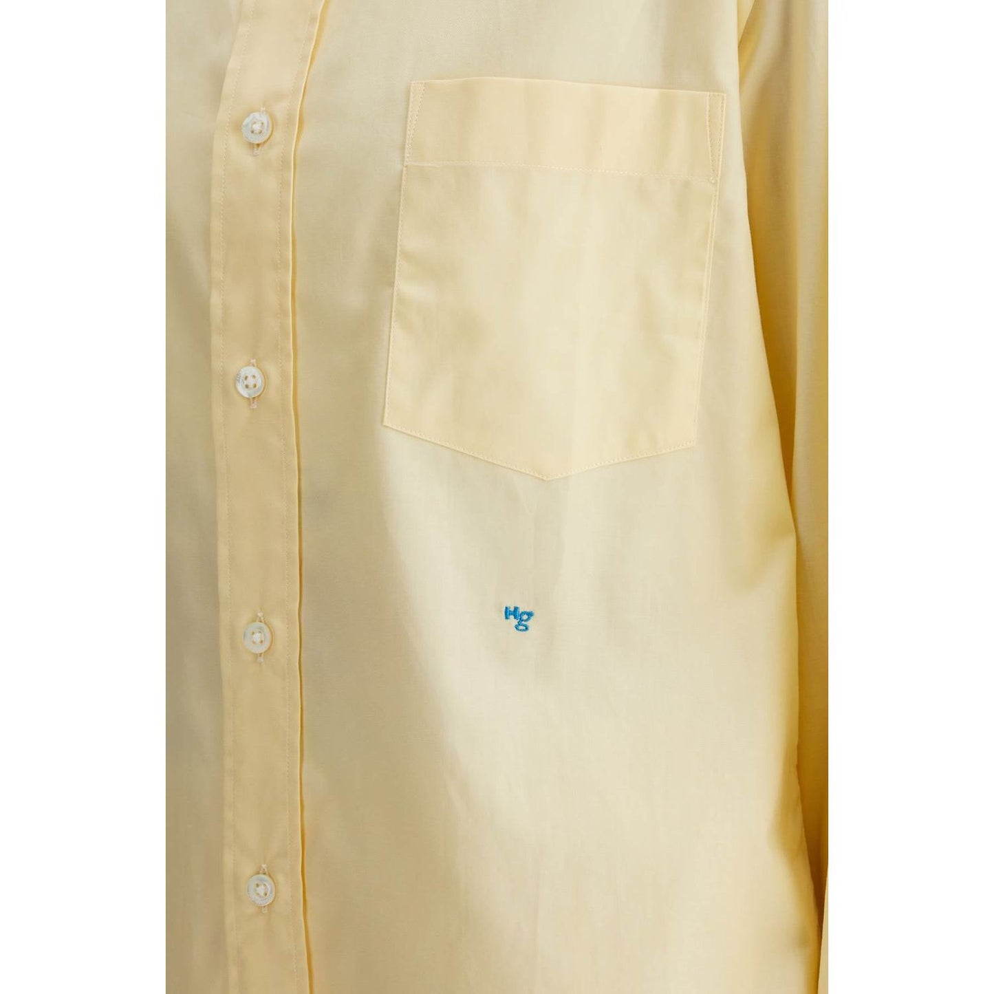 Homme Girls pale yellow cotton 70's style women's shirt