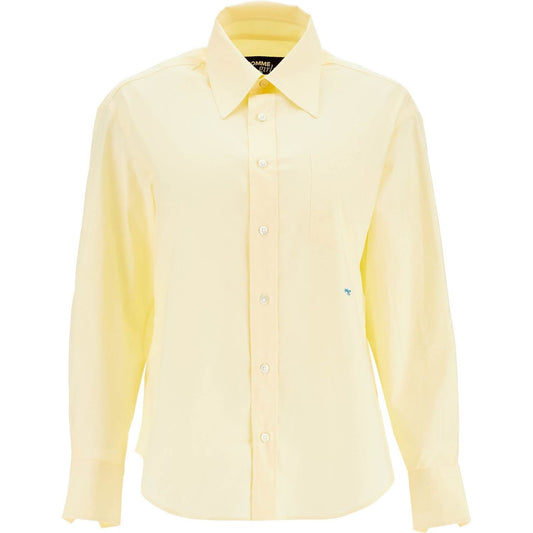 Homme Girls pale yellow cotton 70's style women's shirt