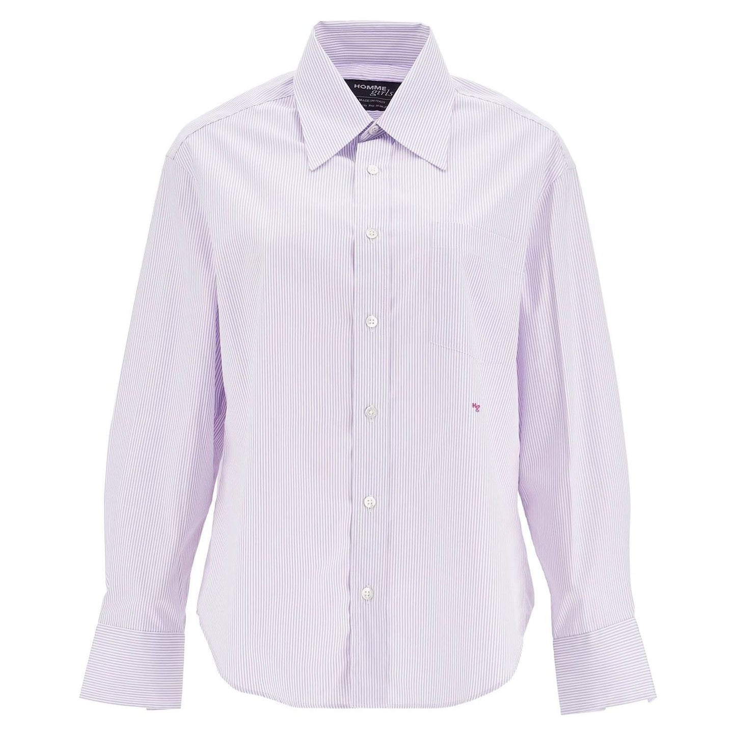 Homme Girls purple striped cotton women's shirt