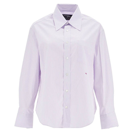 Homme Girls purple striped cotton women's shirt