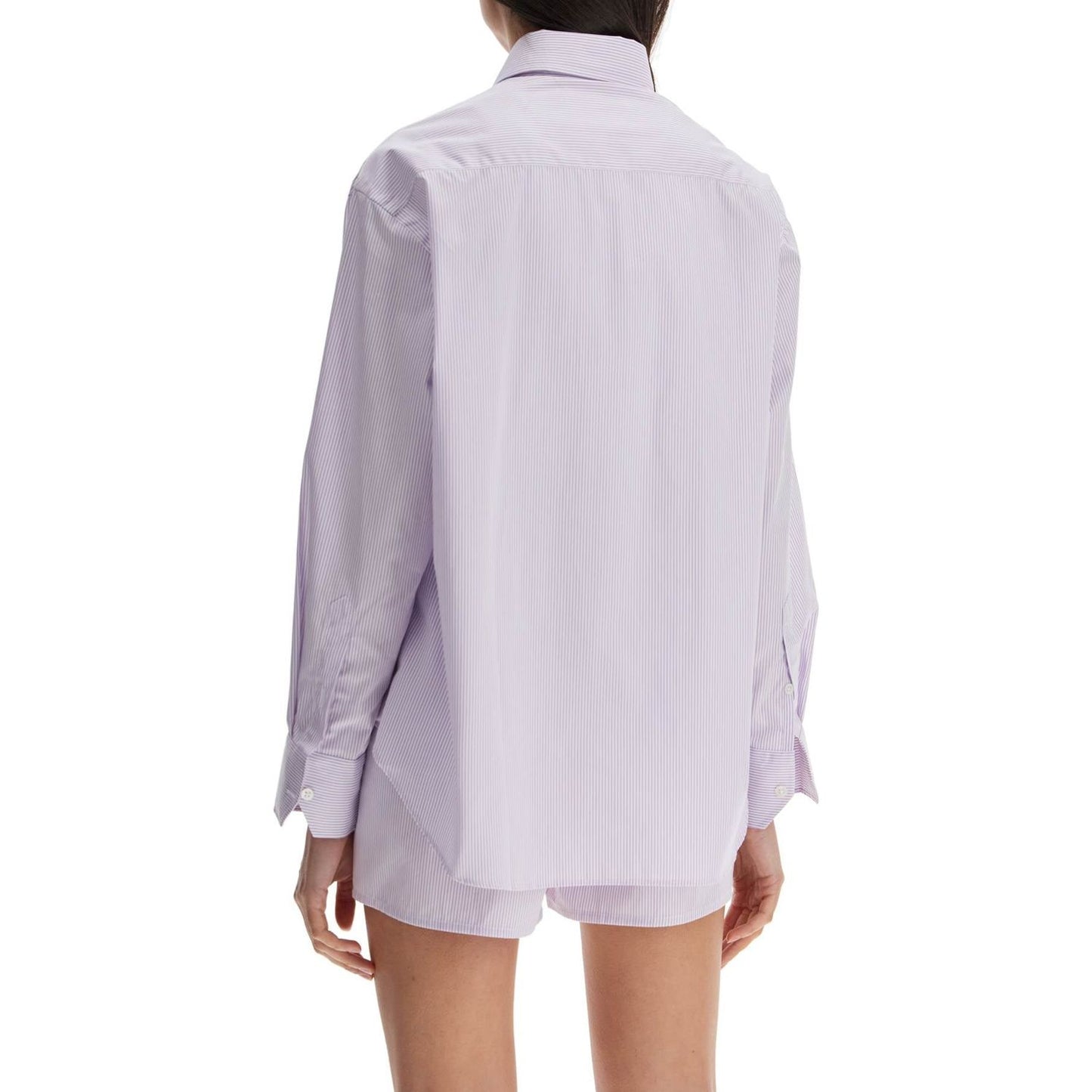 Homme Girls purple striped cotton women's shirt