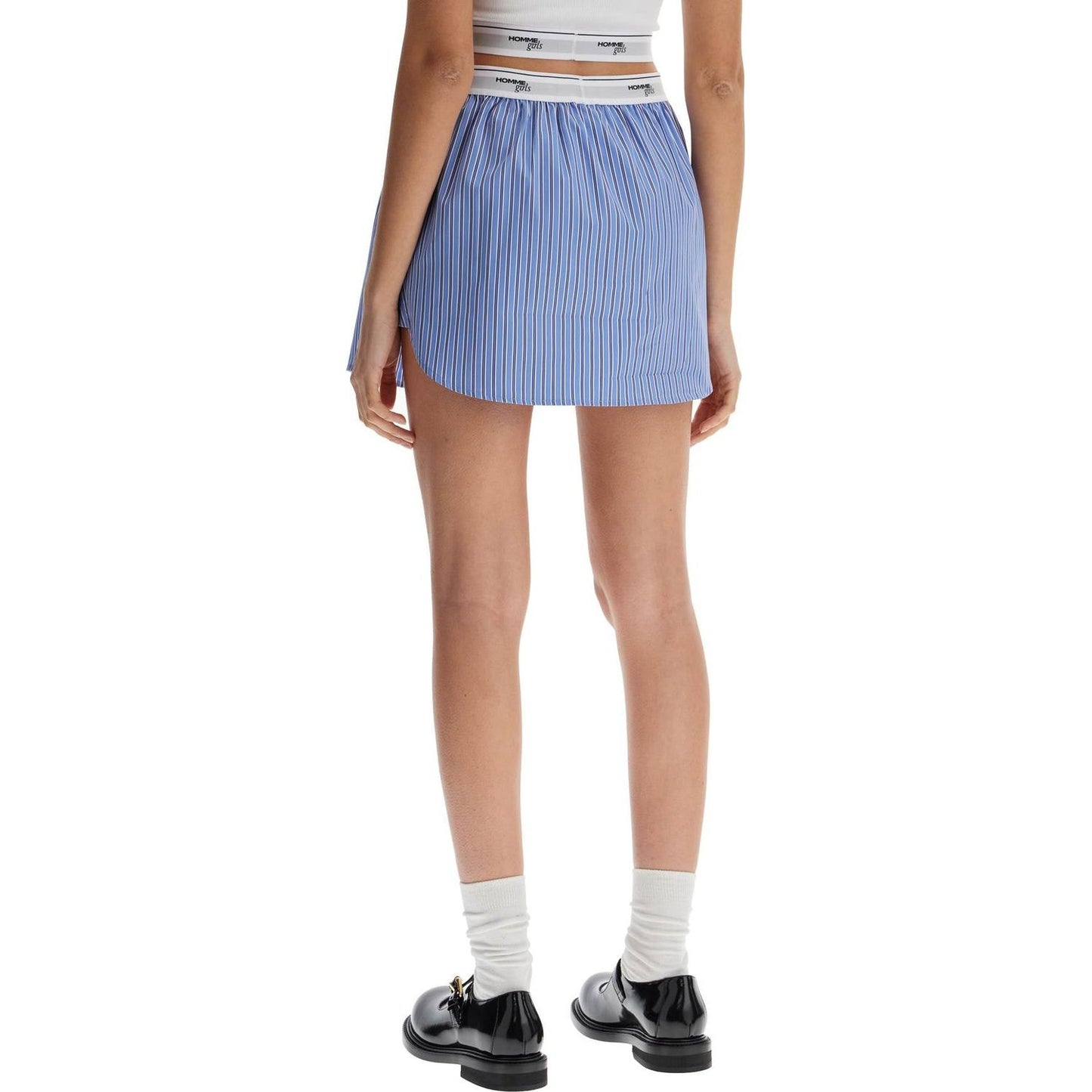 Homme Girls blue striped mini skirt