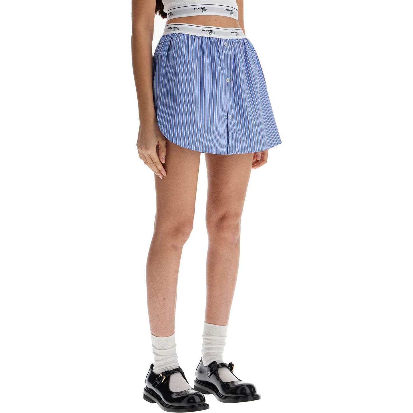 Homme Girls blue striped mini skirt