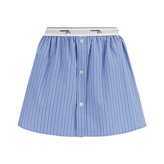 Homme Girls blue striped mini skirt