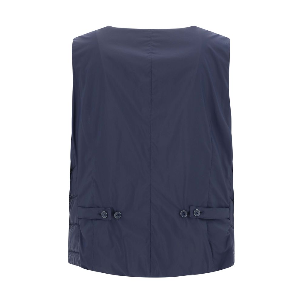 Herno Blue Polyamide Sleveless Jacket