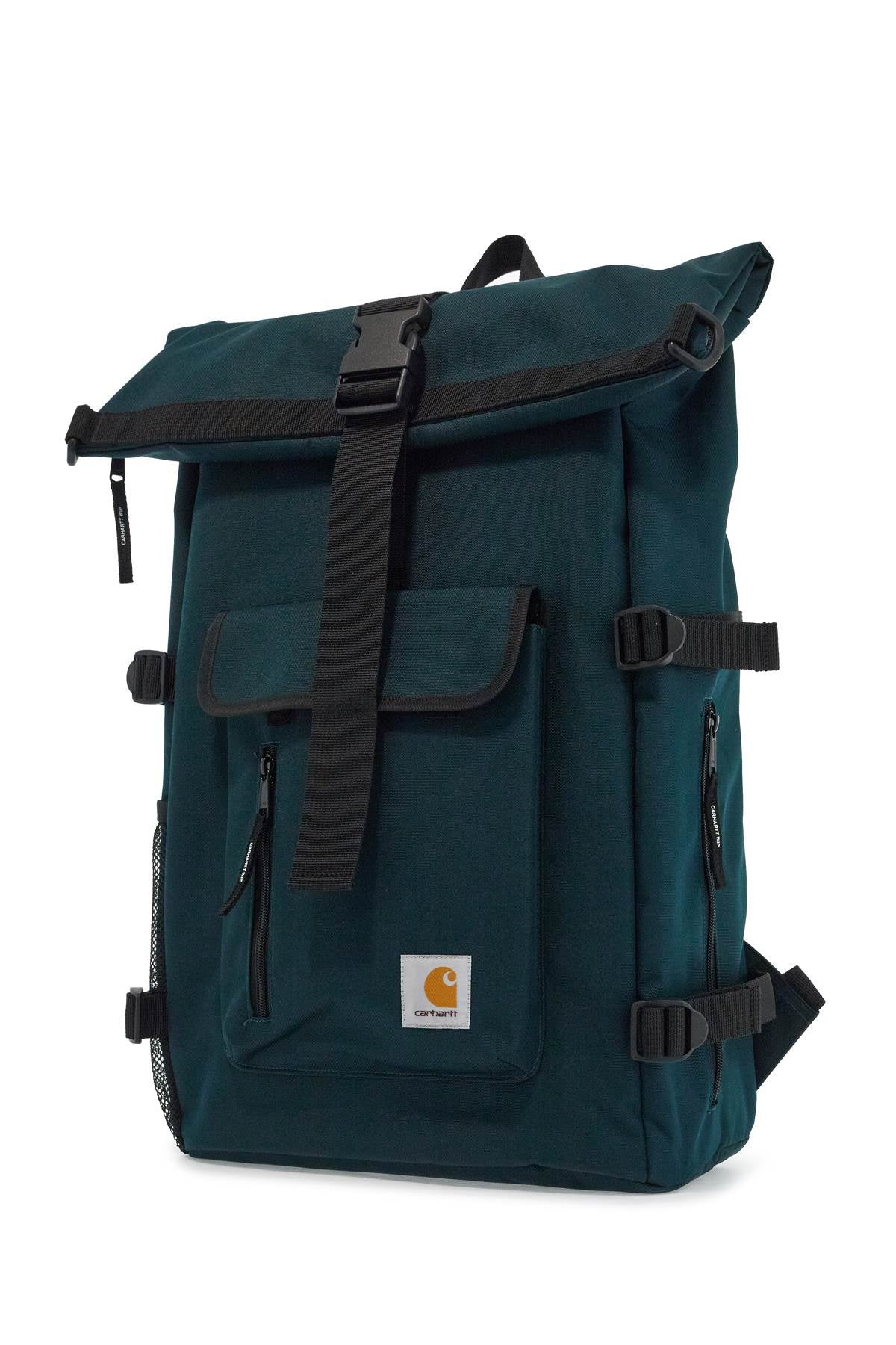 Front view with bag zipped and handles upright.