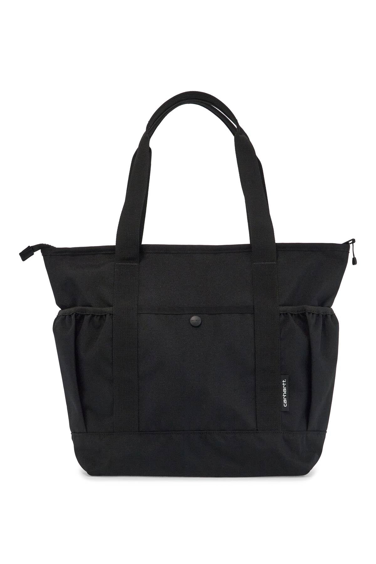 Front view with bag zipped and handles upright.