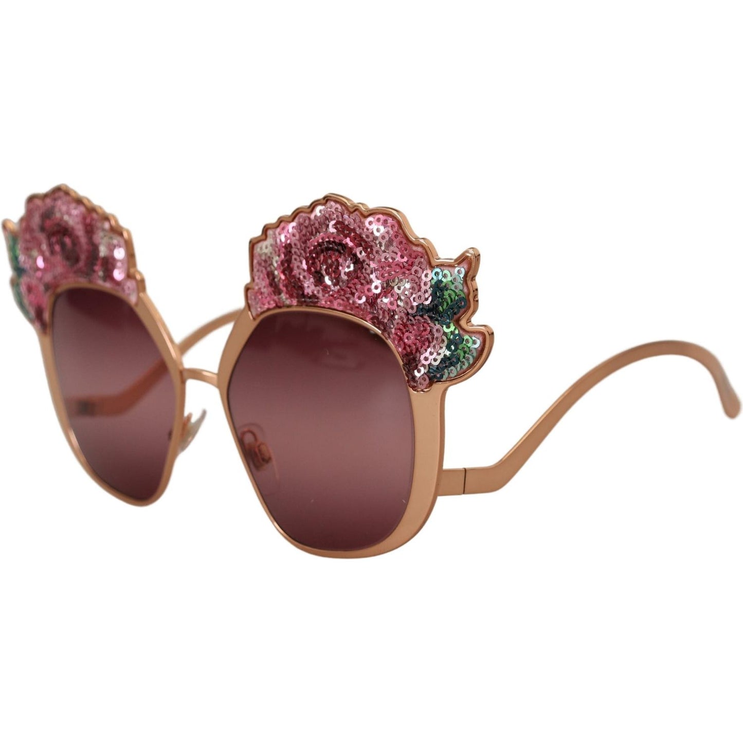 Chic Rose Sequin Embroidered Sunglasses