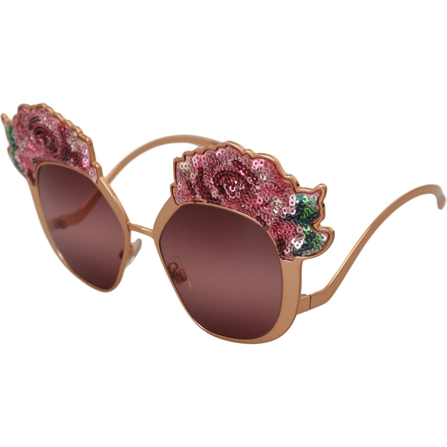 Chic Rose Sequin Embroidered Sunglasses