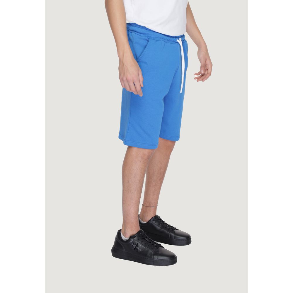Icon Blue Cotton Bermuda Shorts Icon