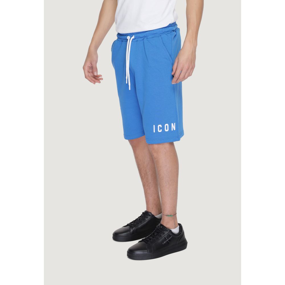 Icon Blue Cotton Bermuda Shorts Icon