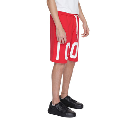 Icon Red Cotton Bermuda Shorts Icon