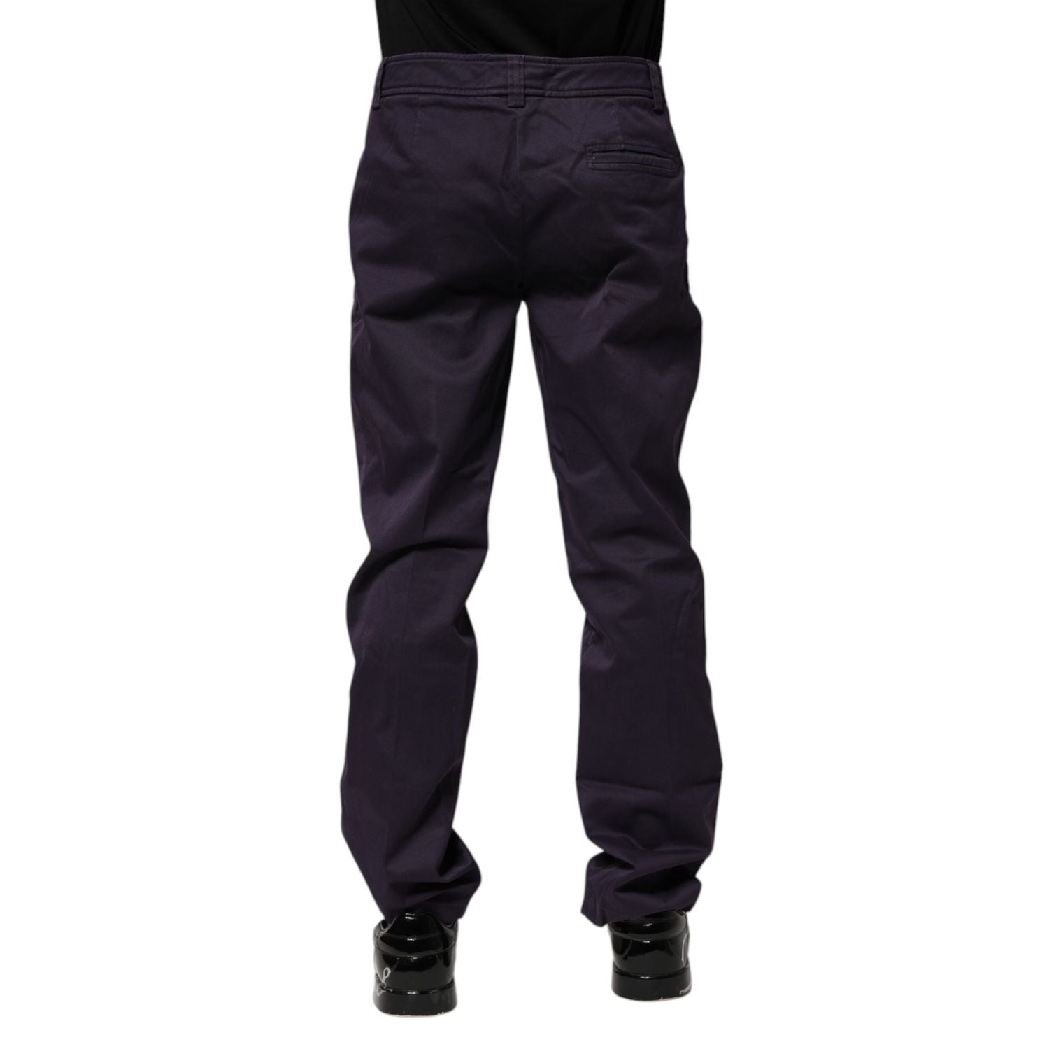 Incotex Dark Purple Mid Waist Casual Straight Pants